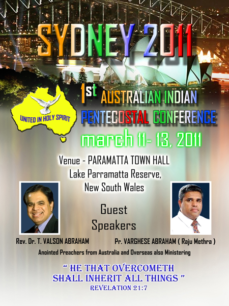 First Australian Indian Pentecostal Conference to be held in Sydney