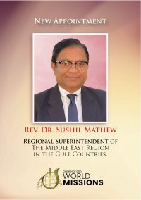 Rev. Dr. Sushil Mathew elected as Regional Superintendent of the Middle East Region